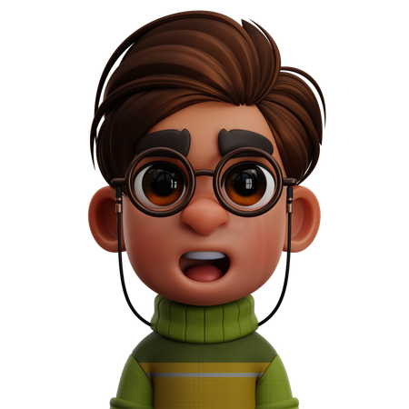 JUNGE MIT BRILLE  3D Icon