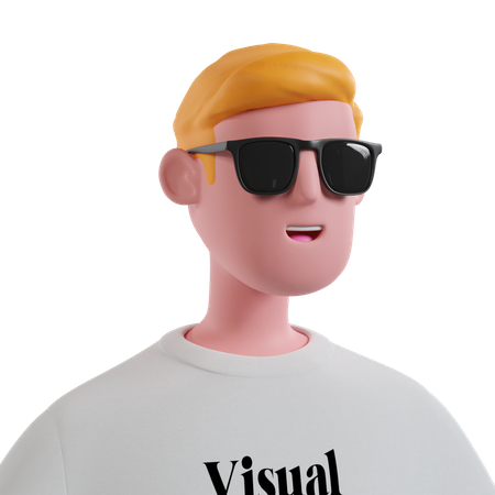Junge mit Brille  3D Icon
