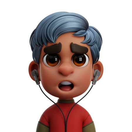 JUNGE MIT LANGEM T-SHIRT  3D Icon