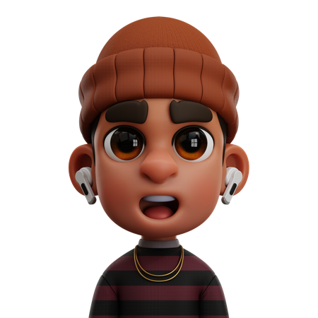 JUNGE MIT LANGEM T-SHIRT  3D Icon