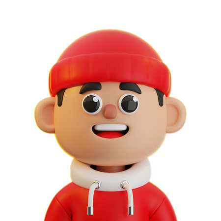 Junge mit Mütze  3D Icon