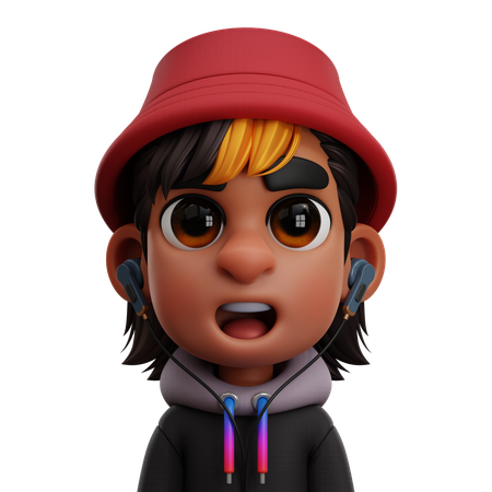 Junge mit Mütze  3D Icon