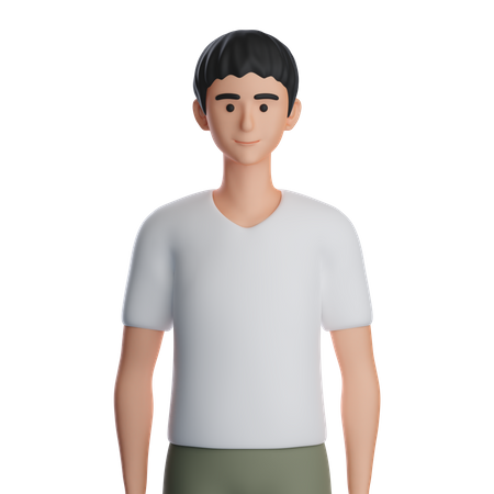 Junge mit stehender Pose  3D Illustration