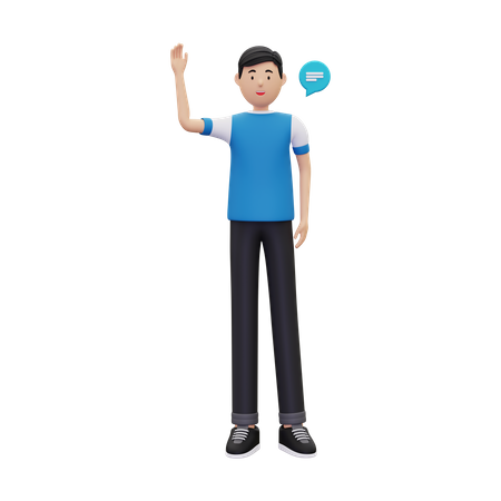Junge, sag Hallo  3D Icon