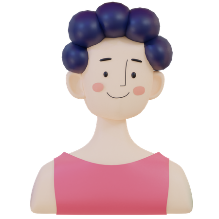 Junges Mädchen  3D Icon