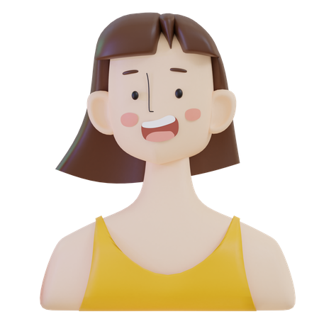 Junges Mädchen  3D Icon