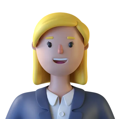 Junges Mädchen  3D Icon