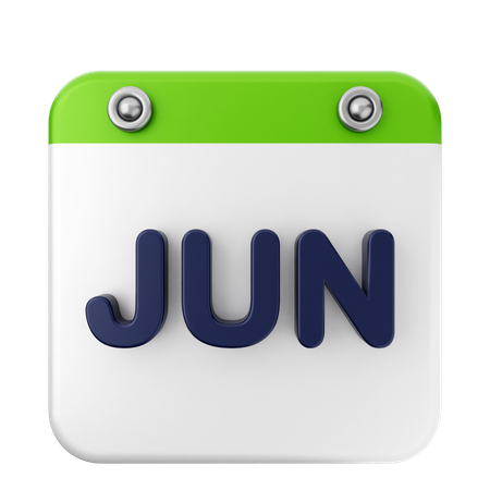 Juni Kalender  3D Icon