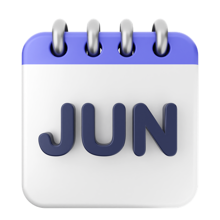 Juni Kalender  3D Icon