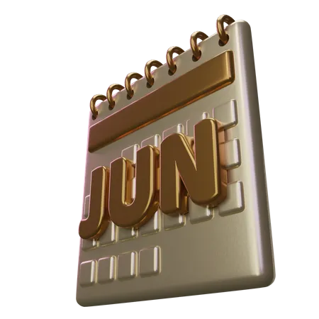 Kalender für den Monat Juni  3D Icon