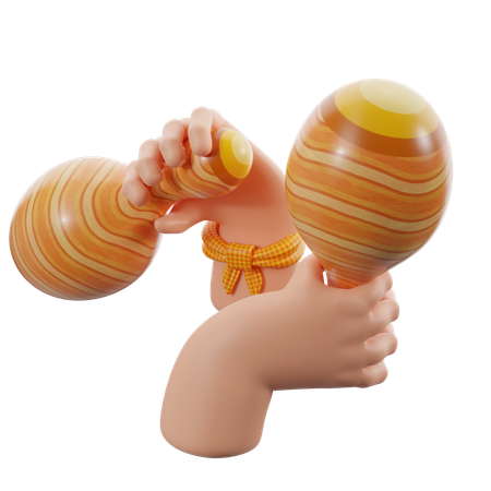 Maracas juninas  3D Icon
