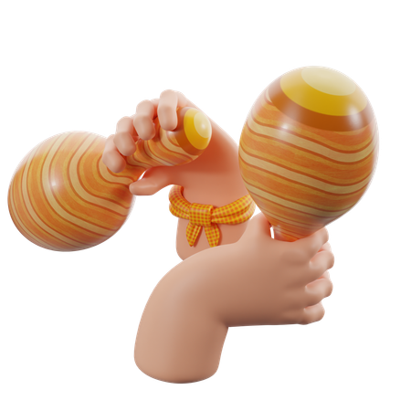 Junina Maracas  3D Icon