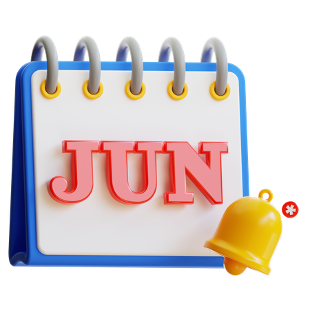 Junio calendar  3D Icon