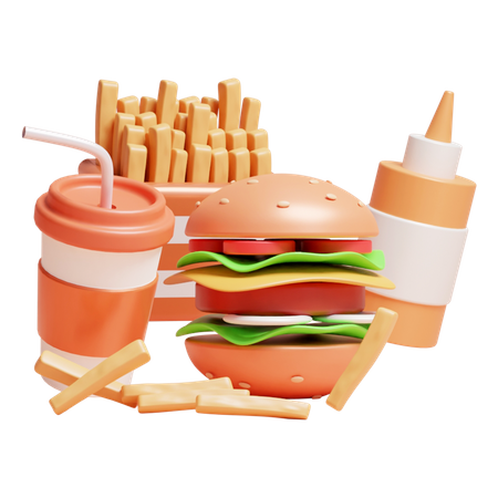 Junk Food  3D Icon