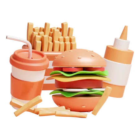 Junk Food  3D Icon