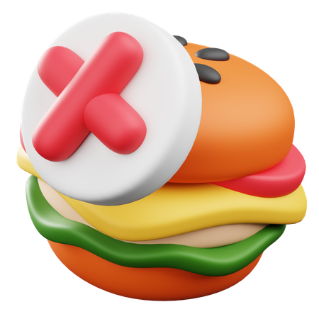 Junk Food Warning  3D Icon