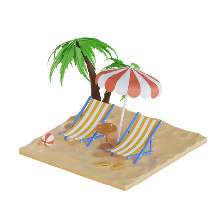 Playa  3D Illustration