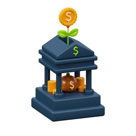 Interesses bancários  3D Icon