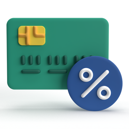 Juros do cartão de crédito  3D Icon