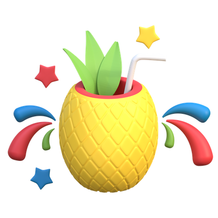 Jus d'ananas  3D Icon