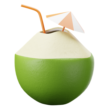 Jus de noix de coco  3D Illustration