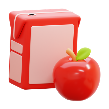 Boîte de jus de pomme  3D Icon