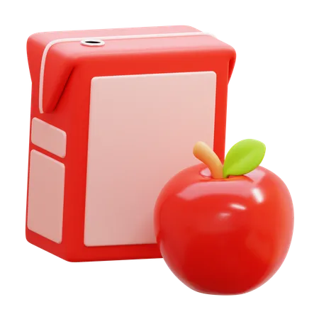 Boîte de jus de pomme  3D Icon