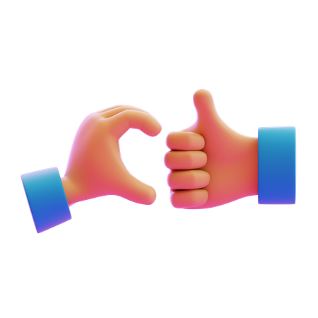 Just Be Friend Hand Gesture  3D Icon