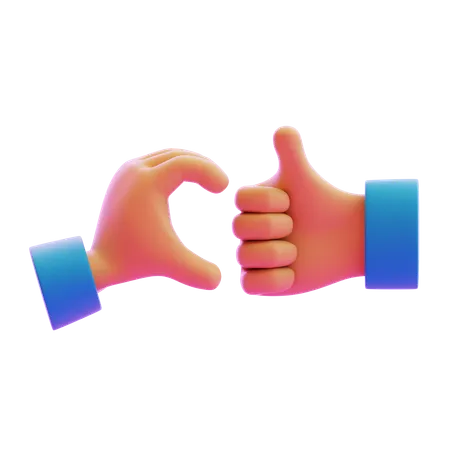 Just Be Friend Hand Gesture  3D Icon