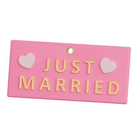 Just Married  3D Icon