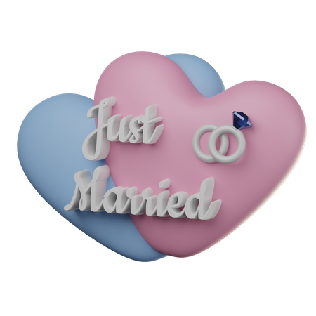 Just Married  3D Icon