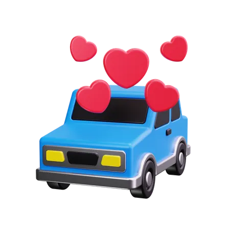 Just Married Car  3D Icon