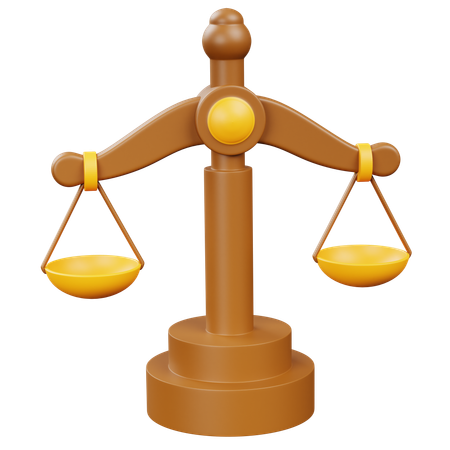 Escala de justiça  3D Icon