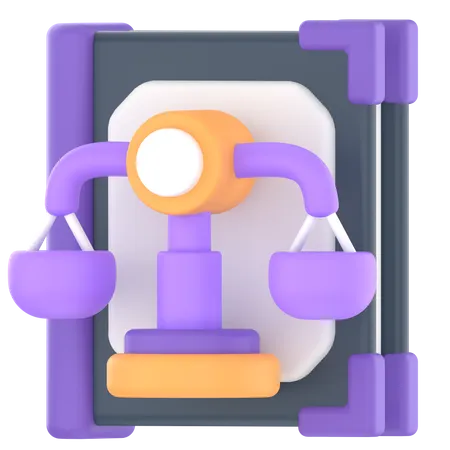 Justice Symbol With Book 3D Icon