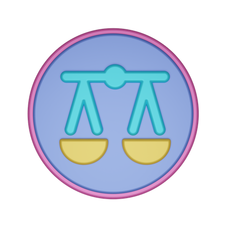 Justice Balance  3D Icon