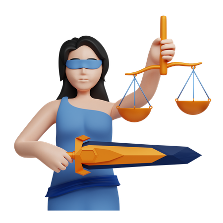 Justice Lady  3D Icon