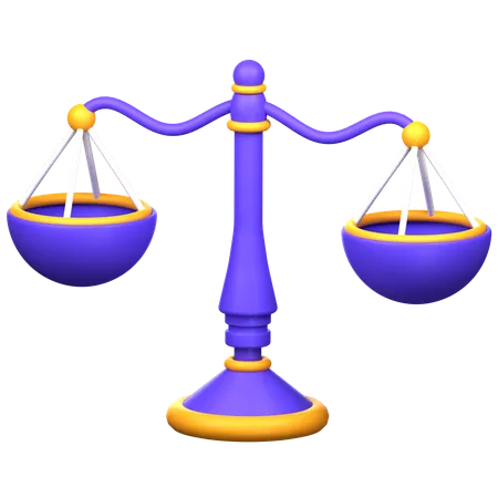 Justice Scale 3 D Icon Illustration 3D Icon