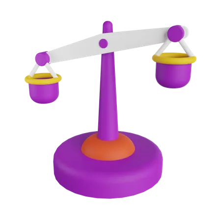 Justice Scale  3D Illustration