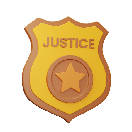 Justice Shield 3D Icon