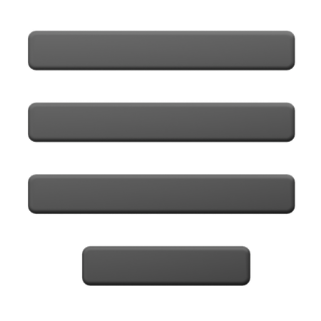 Justify Text  3D Icon