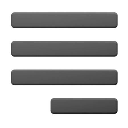 Justify Text  3D Icon