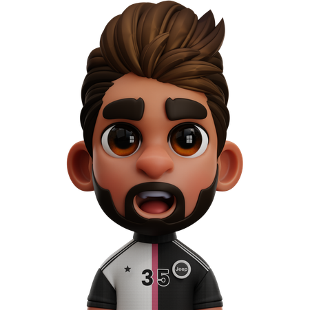 JUVENTUS PLAYER  3D Icon