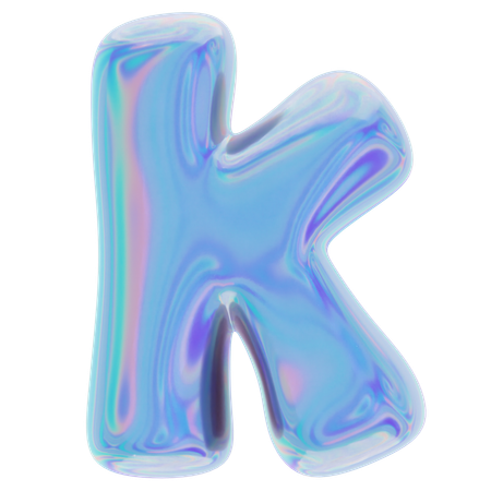 K 추상 모양  3D Icon