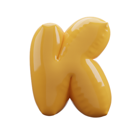 Alfabeto K  3D Icon