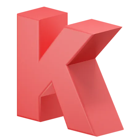 Alfabeto k  3D Icon