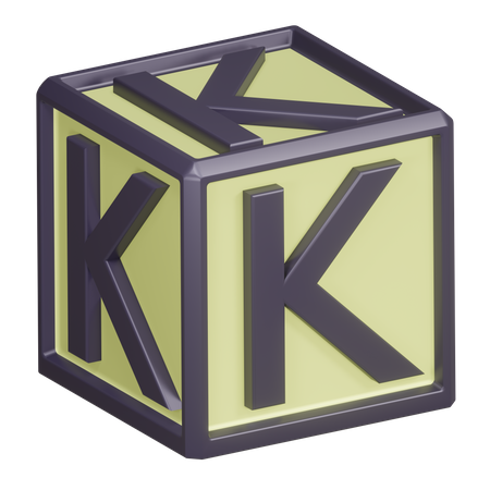 Letra del alfabeto k  3D Icon