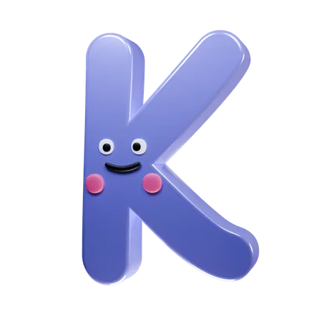 K Alphabet  3D Icon