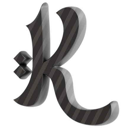 K Alphabet  3D Icon