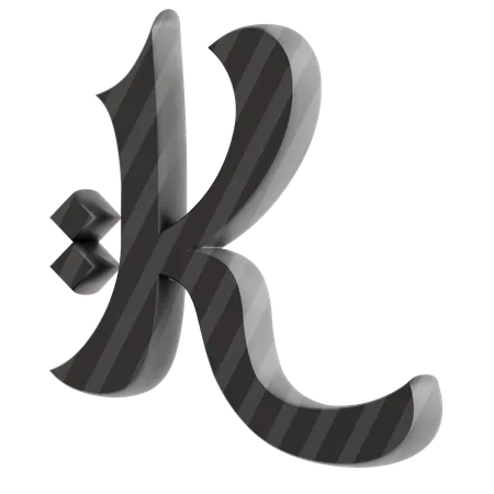 K Alphabet  3D Icon