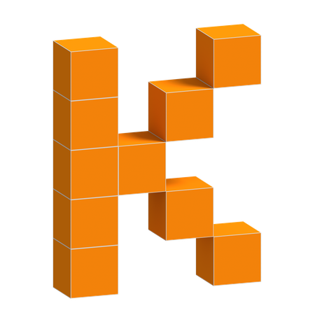K Alphabet  3D Icon